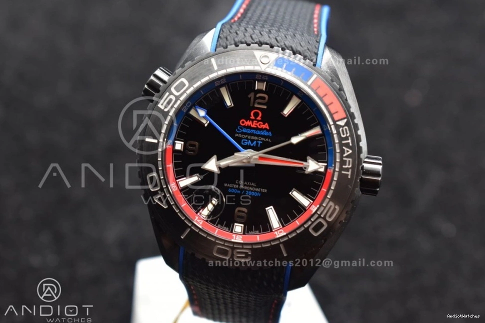 45.5mm on Strap Black 1:1 Ocean 1008 A8906 Nylon Super Deep Classic Planet Best Real VSF Black Edition Ceramic Clone 0119